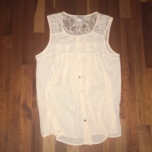 Cream Lace Top